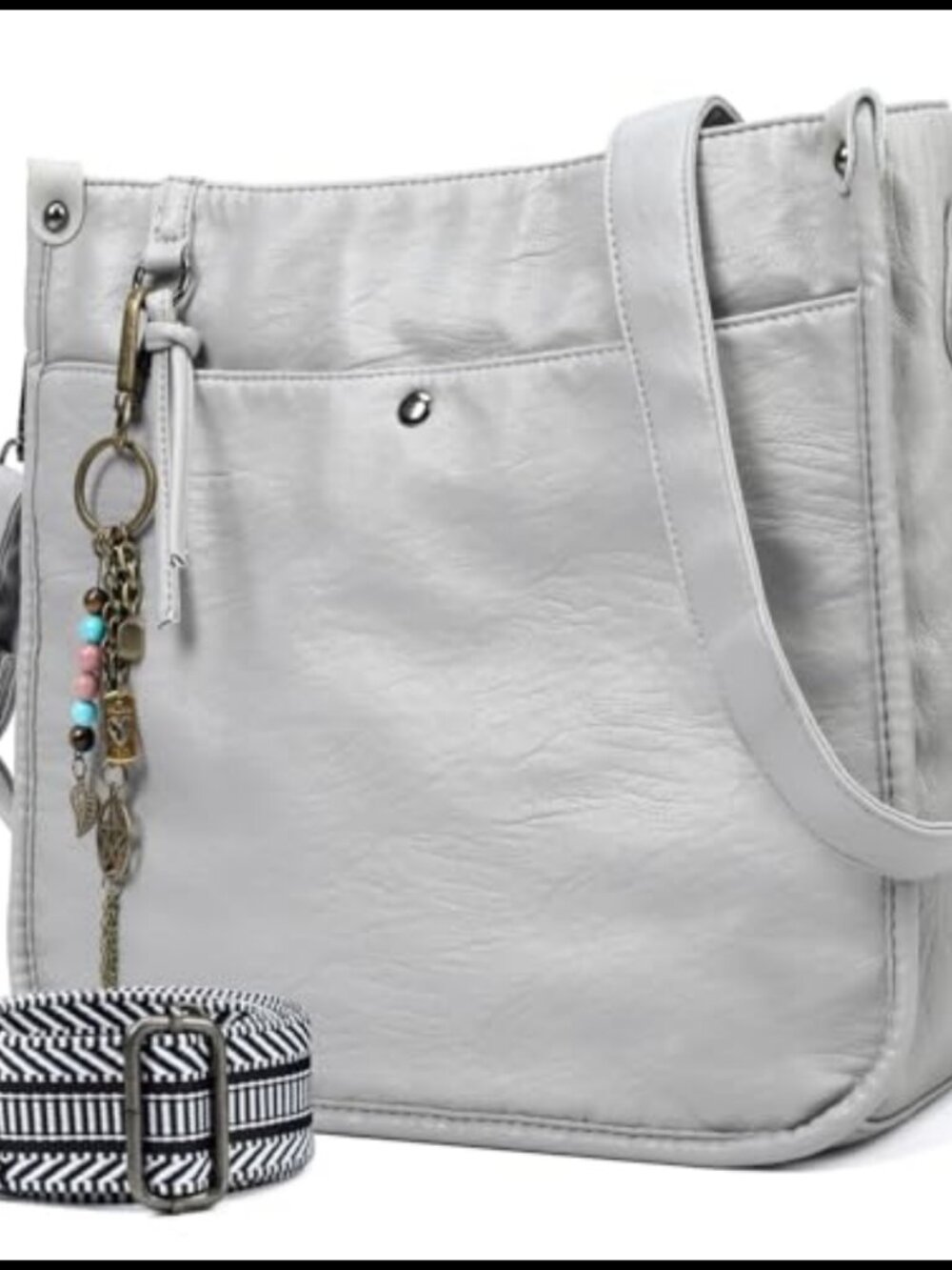 Vegan Leather Crossbody Hobo Bag Soft Shoulder Purse Tote Satchel